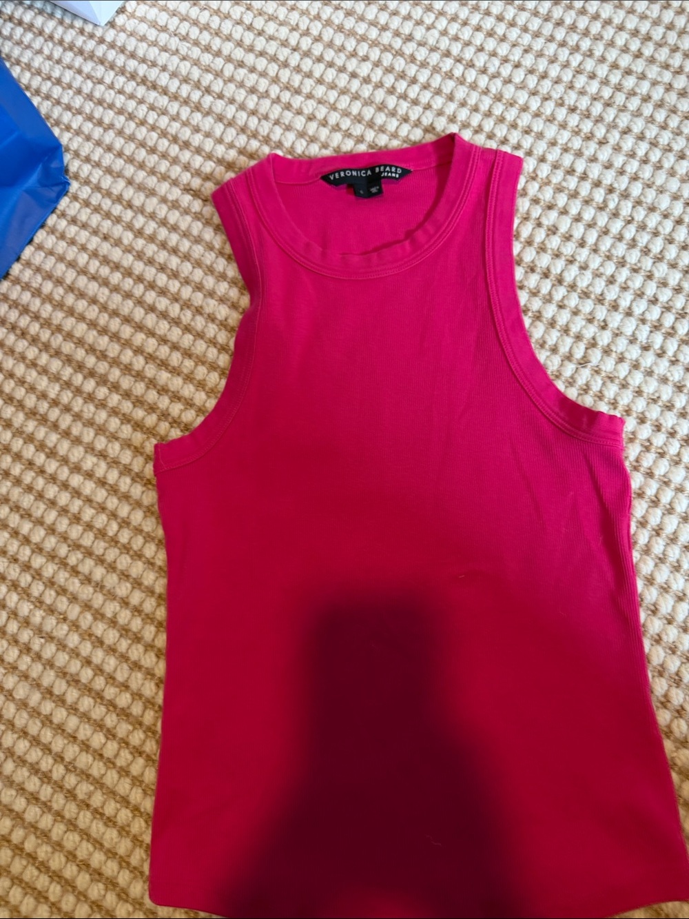 Veronica Beard fuschia, ribbed Tank Top, S